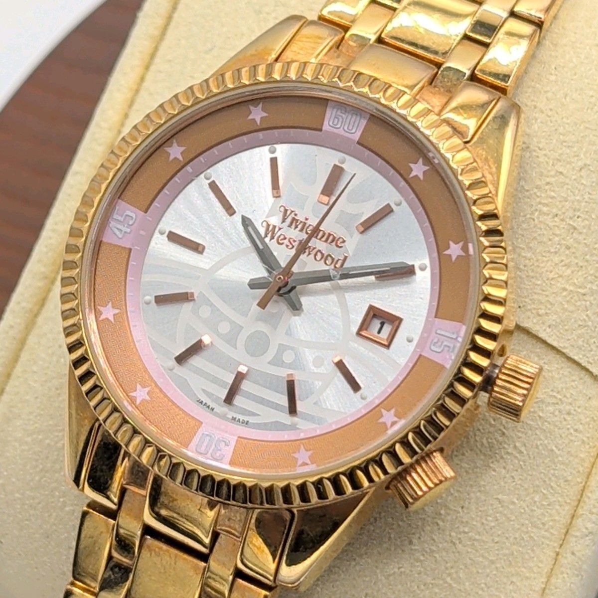 Vivienne Westwood Watch Quartz VW-7796 Ladies Round G Date Working ヴィヴィアンウエストウッド ヴィヴィアン 時計 クオーツ レディース ラウンド ゴールド デイト 稼働品