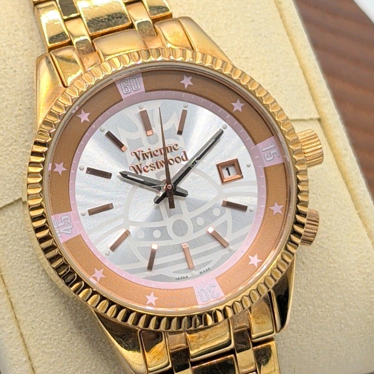 Vivienne Westwood Watch Quartz VW-7796 Ladies Round G Date Working ヴィヴィアンウエストウッド ヴィヴィアン 時計 クオーツ レディース ラウンド ゴールド デイト 稼働品