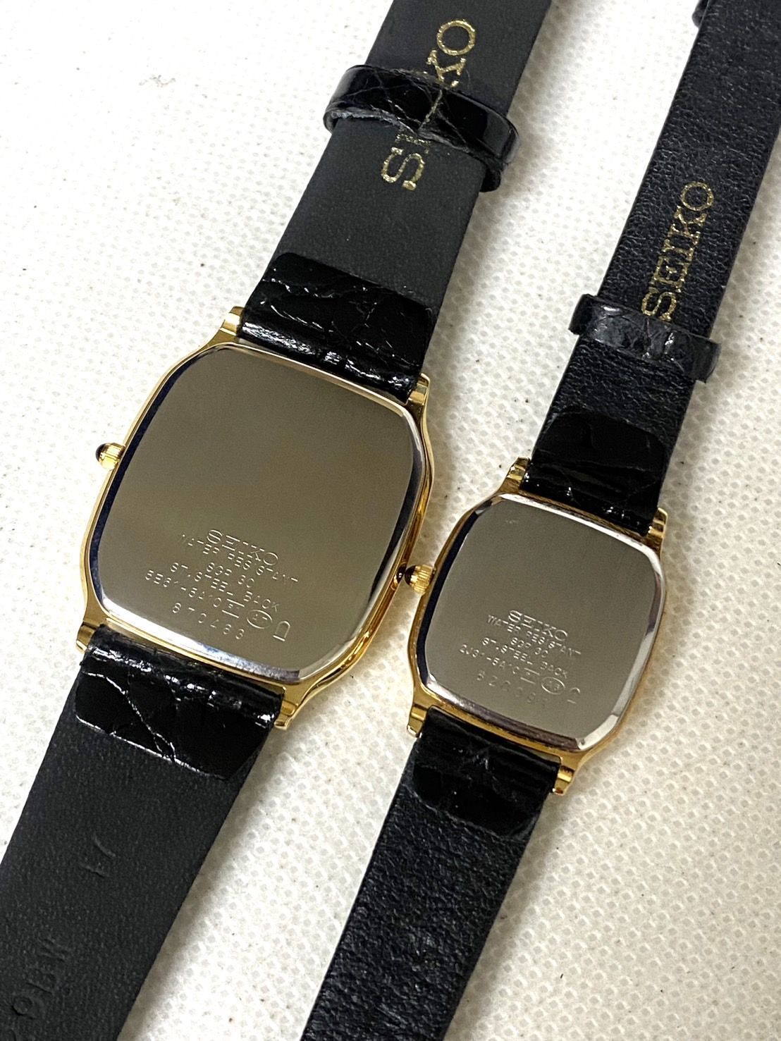 ペアウォッチまとめセット SEIKO セイコー 5 E 61 A 10 DOLCE ドルチェ 腕時計 ゴールド文字盤 クォーツ 2 J 31 st 102401