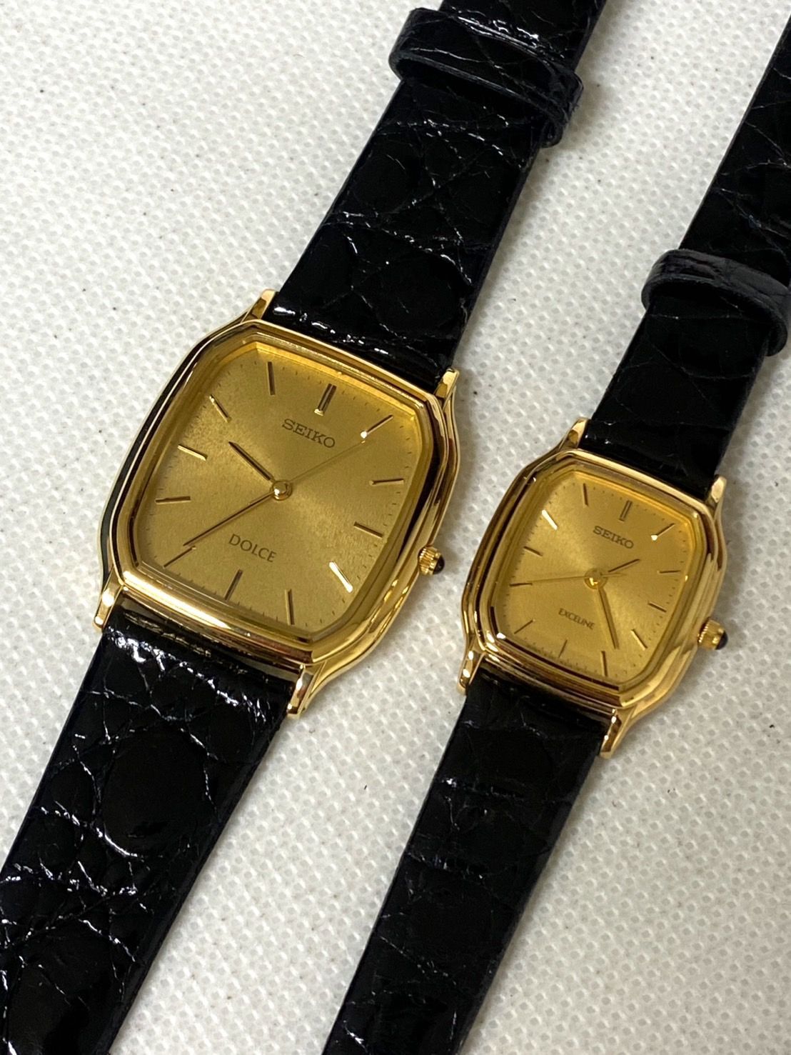 ペアウォッチまとめセット SEIKO セイコー 5E61-5A10 DOLCE ドルチェ 腕時計 ゴールド文字盤 クォーツ 2J31-5A10 st102401