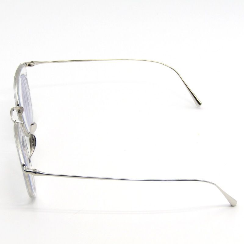 Kame ManNen カメマンネン メガネフレーム KMN-1111 度入り ボストン コンビ CL TS クリア チタニウムシルバー