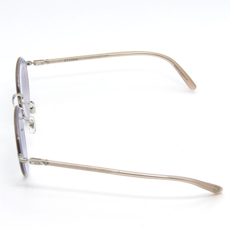 EYEVAN アイヴァン メガネフレーム E-0504 SG 度入り ボストン 七宝リム CAPSULE BEW S ベージュ シルバー