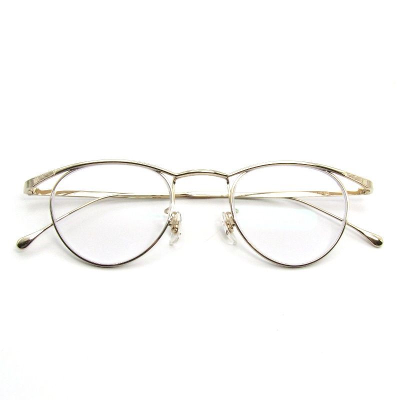 EYEVAN アイヴァン メガネフレーム OFF 13 R 度入り ボストン 復刻デザイン トップバー G ゴールド