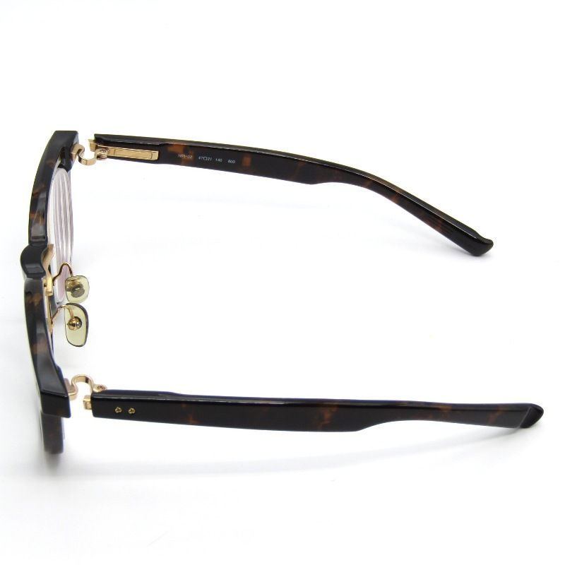 999.9 フォーナインズ メガネフレーム NPI-02 度入り ウェリントン ダブルフロント 800 イエローベージュデミ