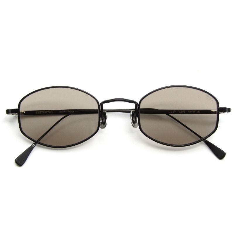 EYEVAN7285 アイヴァン7285 サングラス MODEL.1017 SUN バレルシェイプ メタルカシメ丁番 805 マットブラック 65008986
