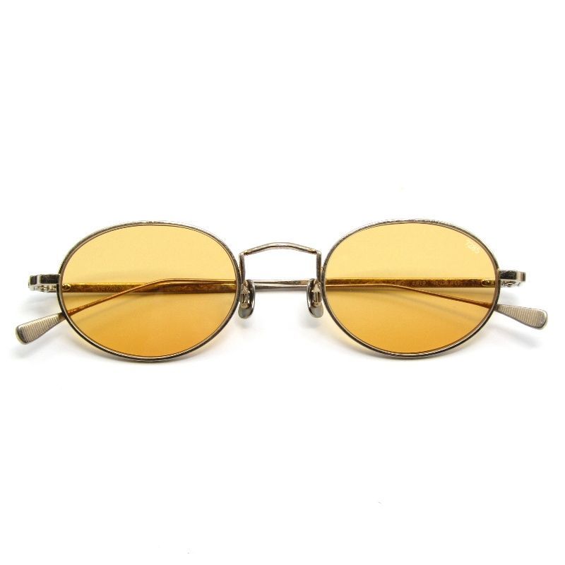 EYEVAN7285 アイヴァン7285 サングラス MODEL.197 SUN オーバル メタル ダメージ加工 819 ヴィンテージシルバー 65008987