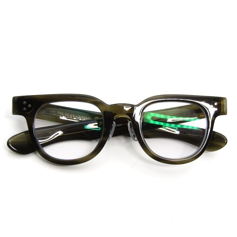 JULIUS TART OPTICAL ジュリアスタートオプティカル メガネフレーム FDR 48-24 PL-105SP 度入り OLIVE GREEN SASA 65008999