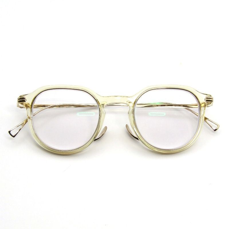 Kame ManNen カメマンネン メガネフレーム KMN-141 度入り クラウンパント インナーメタル CL クリア ゴールド 65009003