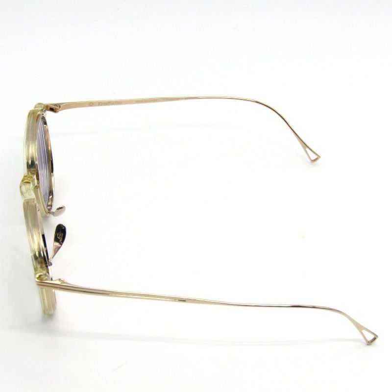 Kame ManNen カメマンネン メガネフレーム KMN-141 度入り クラウンパント インナーメタル CL クリア ゴールド