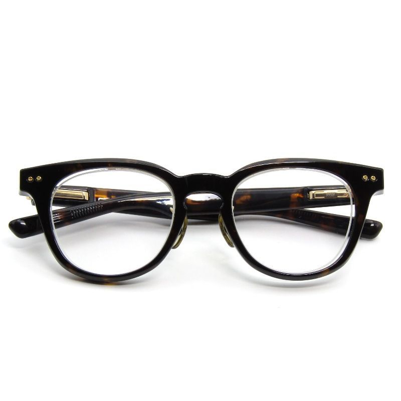 999.9 フォーナインズ メガネフレーム NPI-02 度入り ウェリントン ダブルフロント 800 イエローベージュデミ 65009009