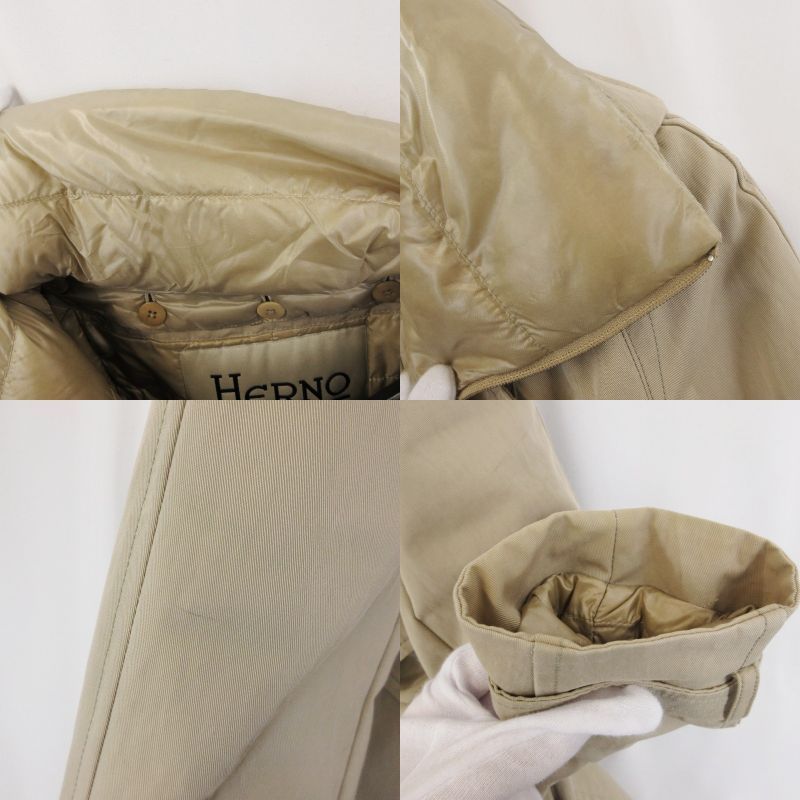 Herno ヘルノ ダウンコート トレンチ IM0011D 2WAY ノー レディース ベージュ 42 71014023 GULLKHAN_COM