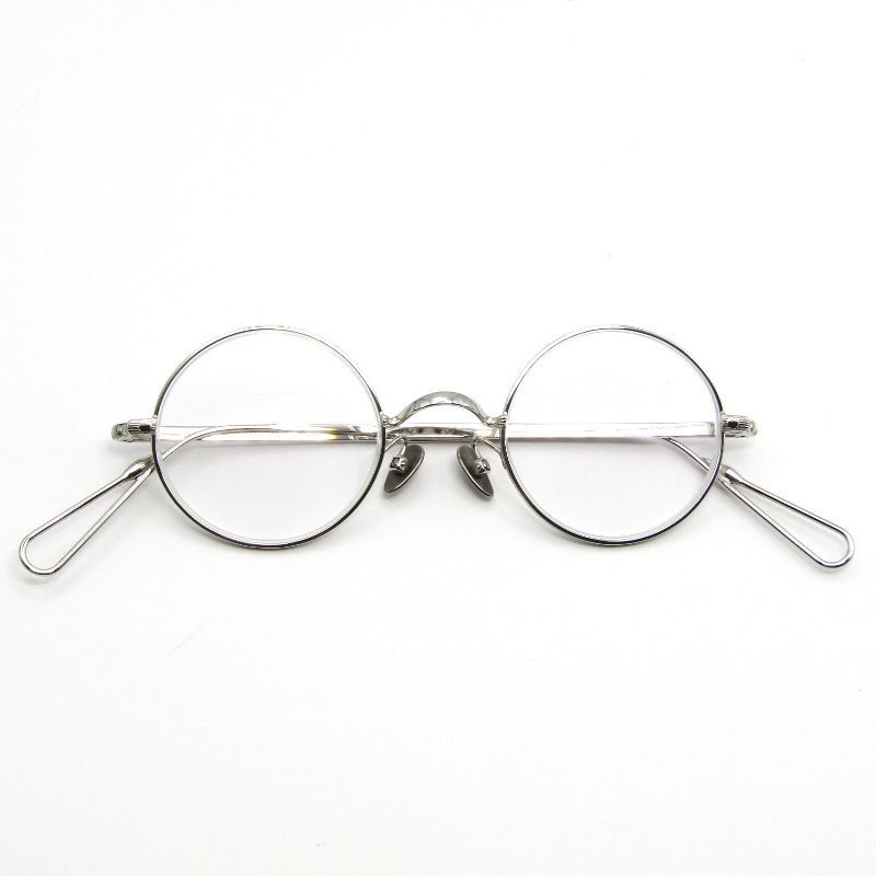 AHLEM アーレム メガネフレーム Place Coluche 度入り フランス製 コリューシュ ラウンド ホワイトゴールド 65008991