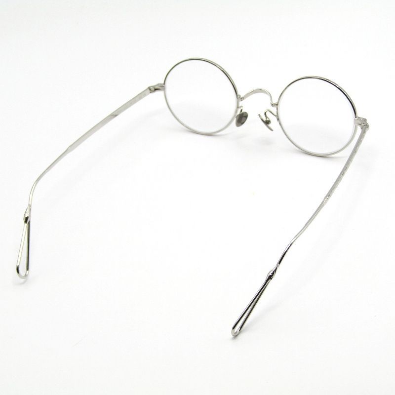  AHLEM アーレム メガネフレーム Place Coluche 度入り フランス製 コリューシュ ラウンド ホワイトゴールド サングラス 小物