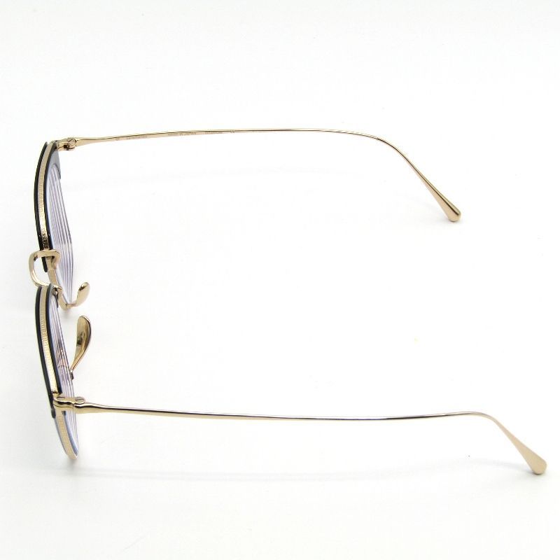 Kame ManNen カメマンネン メガネフレーム KMN-1112 度入り ブロウ BK GD ブラック ゴールド