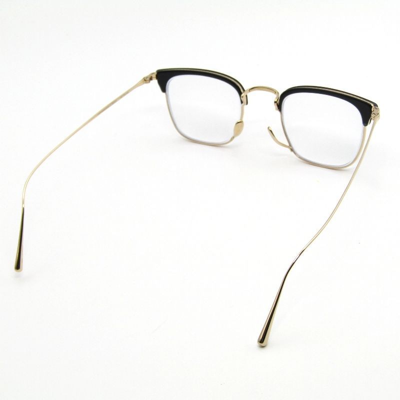  Kame ManNen カメマンネン メガネフレーム KMN-1112 度入り ブロウ BK GD ブラック ゴールド サングラス 小物