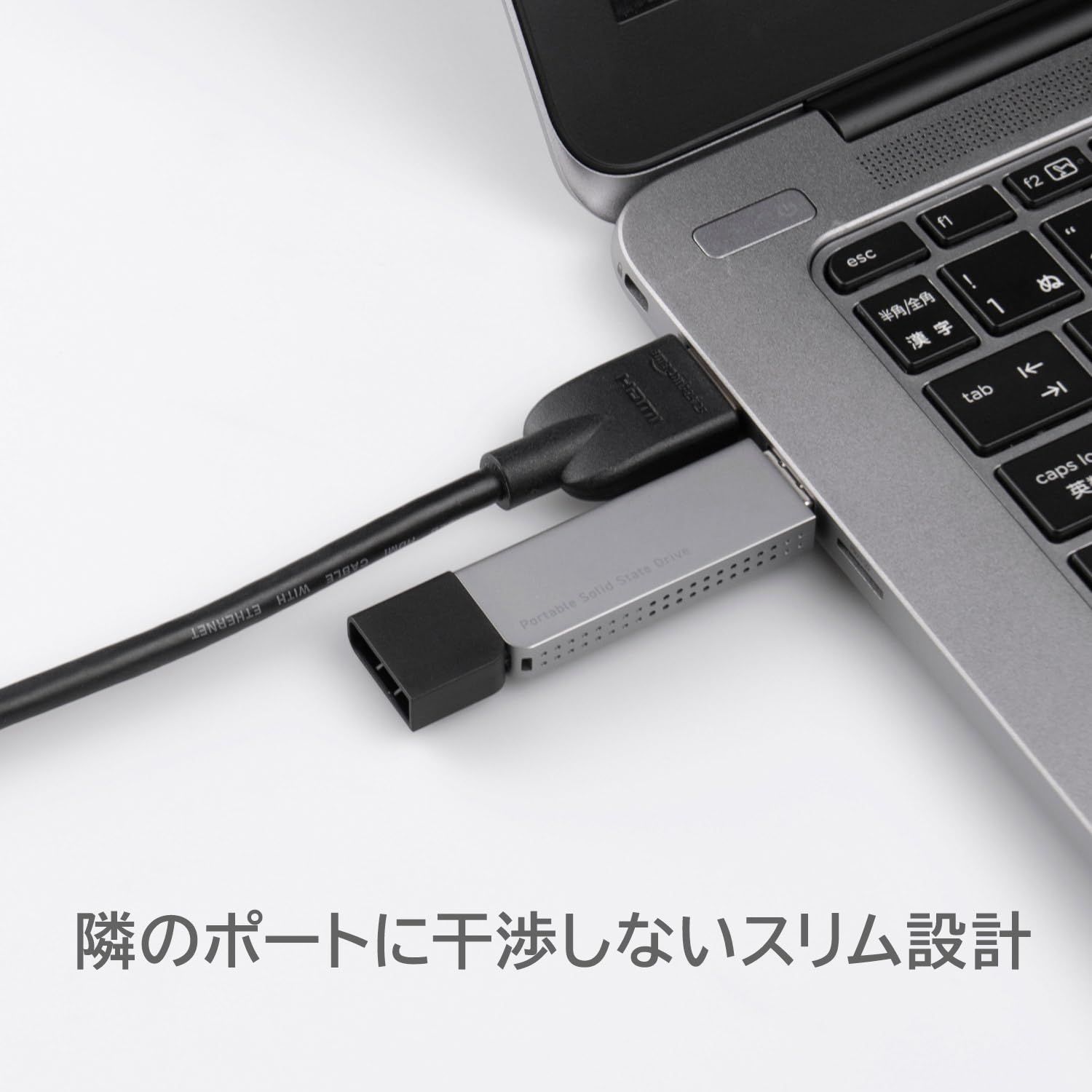 ロジテックダイレクト SSD 外付け 1TB 薄型 スリム スティック型 コンパクト USB3.2 Gen1 テレビ録画 TV PS5 Pro PS4 Slim 動作 済 USB メモリサイズ LMD-SPDL100U3
