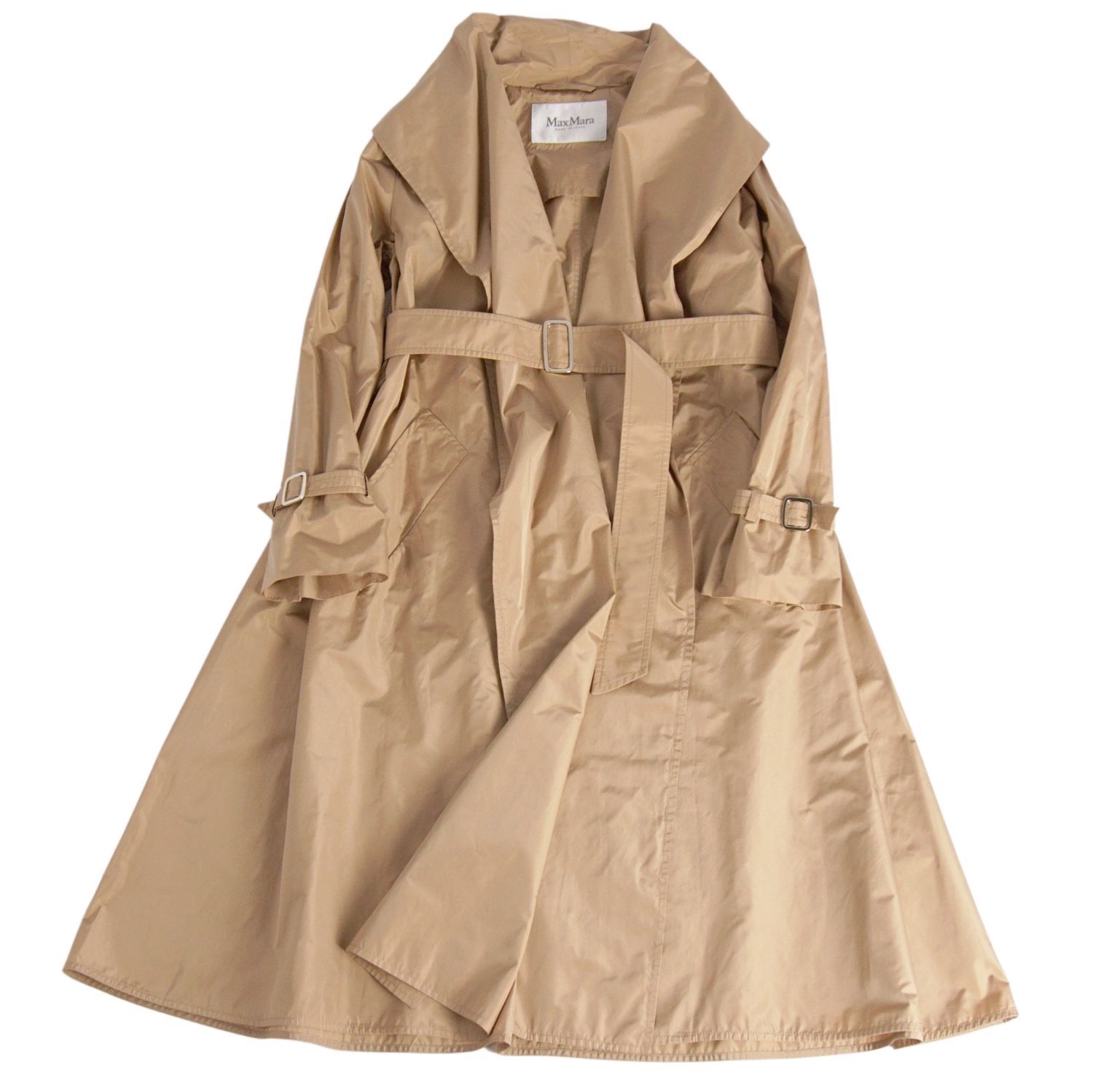 美品 マックスマーラ Max Mara 2019 ベルト付き ロングコート ボタ