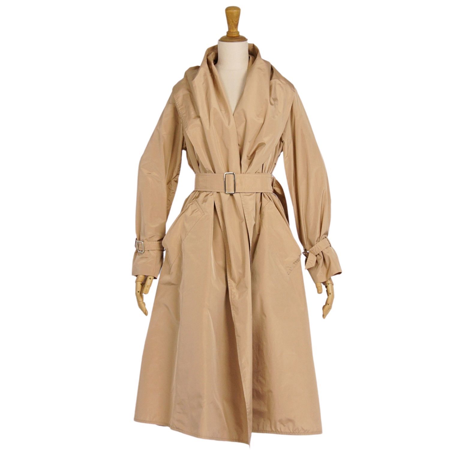 美品 マックスマーラ Max Mara 2019 ベルト付き ロングコート ボタ