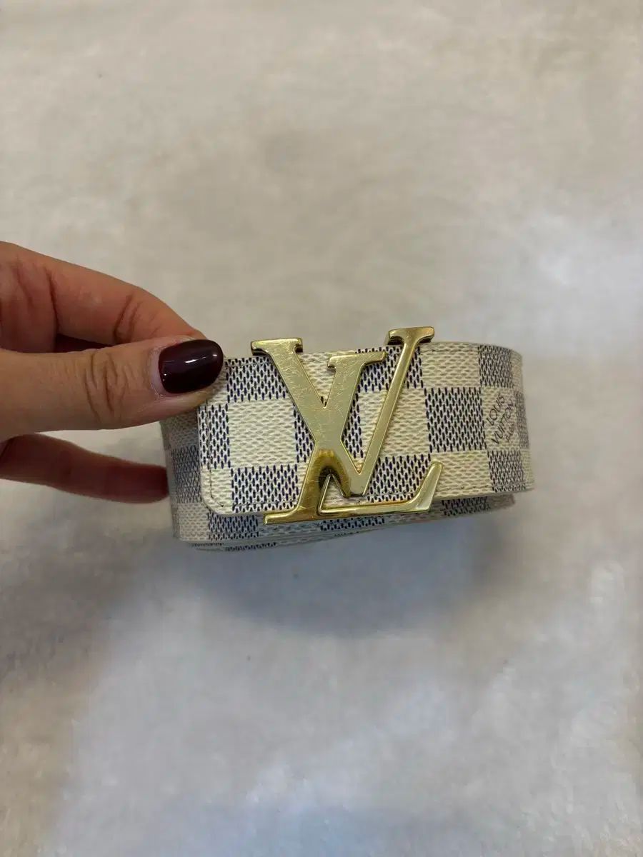  Louis Vuitton ダミエ アズール ベルト ゴールド バックル 27 31 ベルト 小物