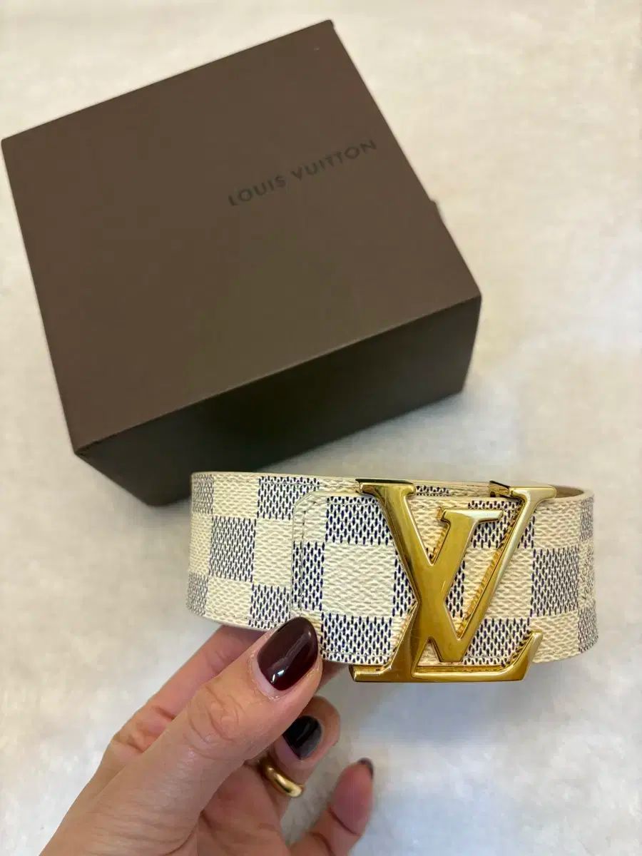 Louis Vuitton ダミエ アズール ベルト ゴールド バックル 27 31
