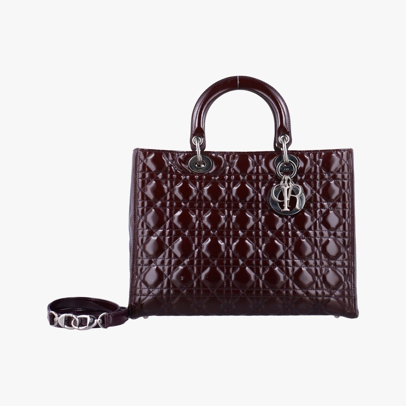 クリスチャンディオールChristian Diorレディディオール ワインレッド パテント 15-BO-0111