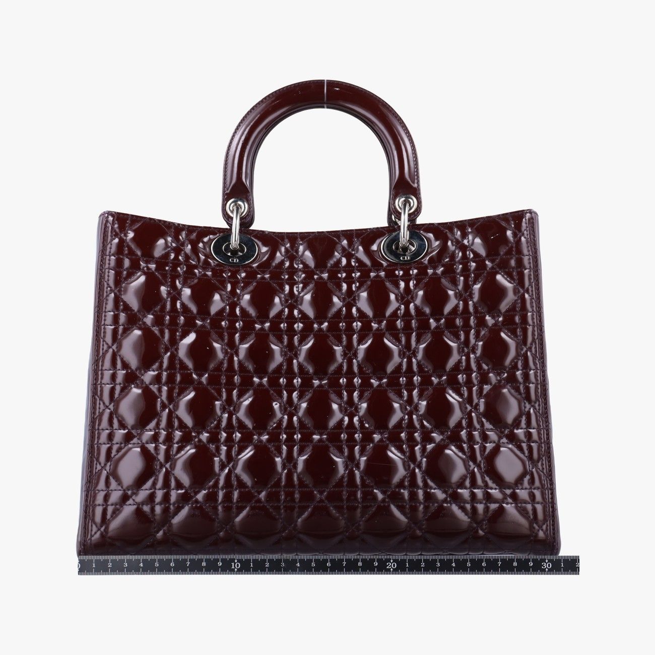 クリスチャンディオールChristian Diorレディディオール ワインレッド パテント 15-BO-0111