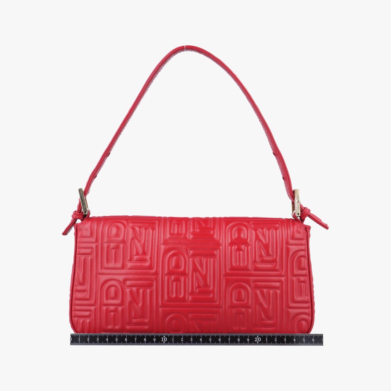 フェンディFendiマンマバケット レッド レザー 8BR600 2415-8BR600-YME-088