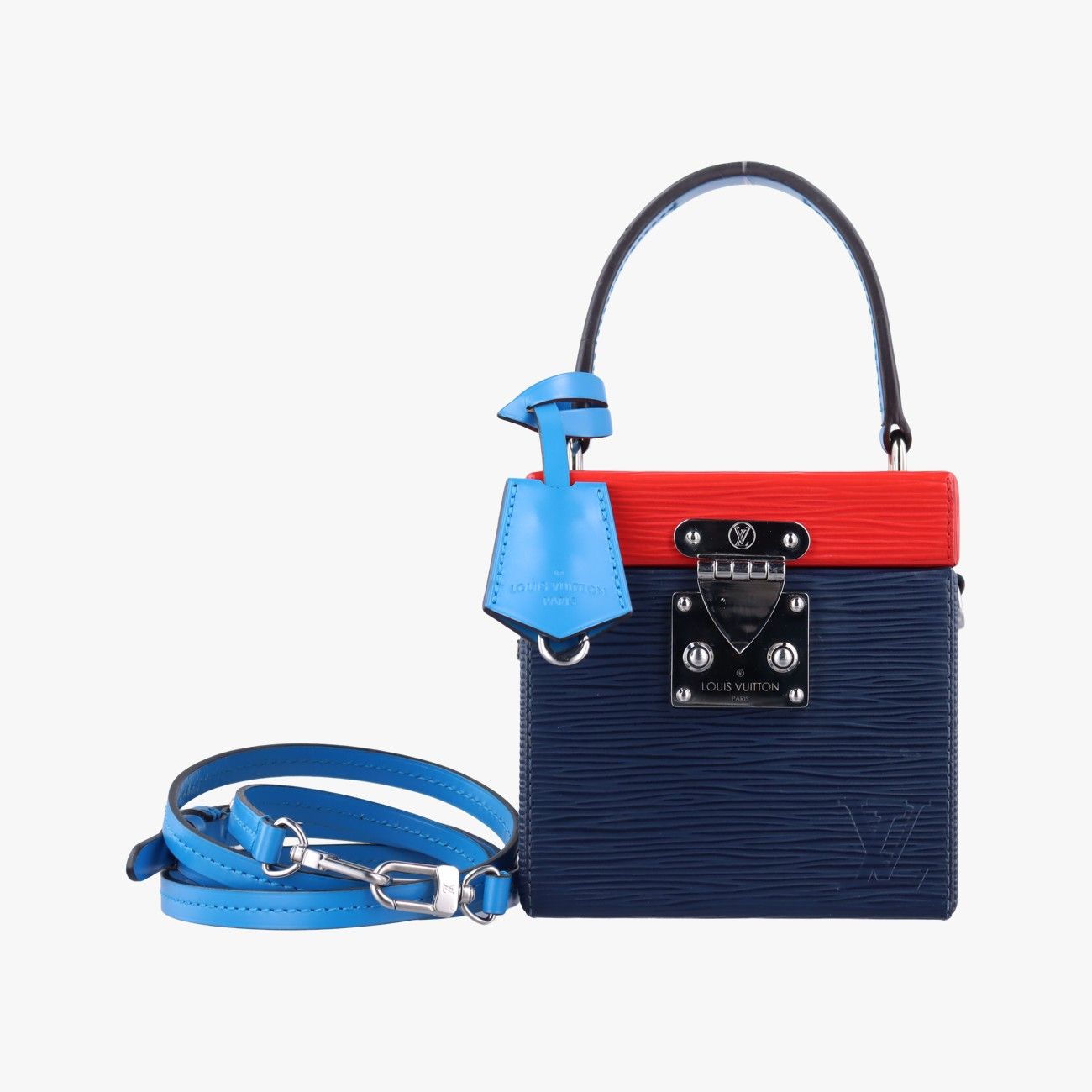 ルイヴィトンLouis Vuittonブリーカー ボックス ネイビー×レッド エピ M52466 PL4129 ICチップ