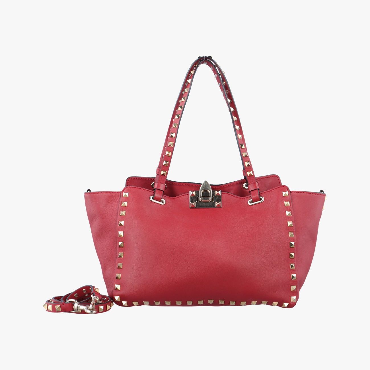 ヴァレンティノValentinoロックスタッズ レッド レザー 製番不明