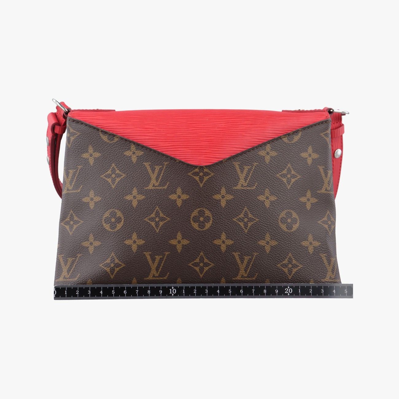 ルイヴィトンLouis Vuittonサンミシェル モノグラム ブラウン系×コクリコ モノグラムキャンバス×カーフレザー M44031 CA4127