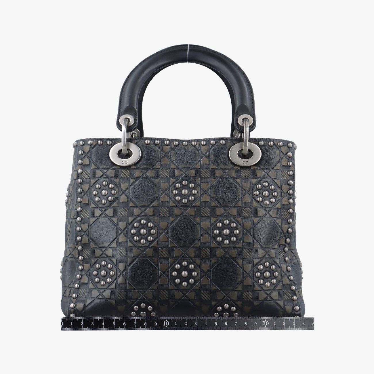 クリスチャンディオールChristian Diorレディディオール ブラック×マルチ レザー 35MA-0187