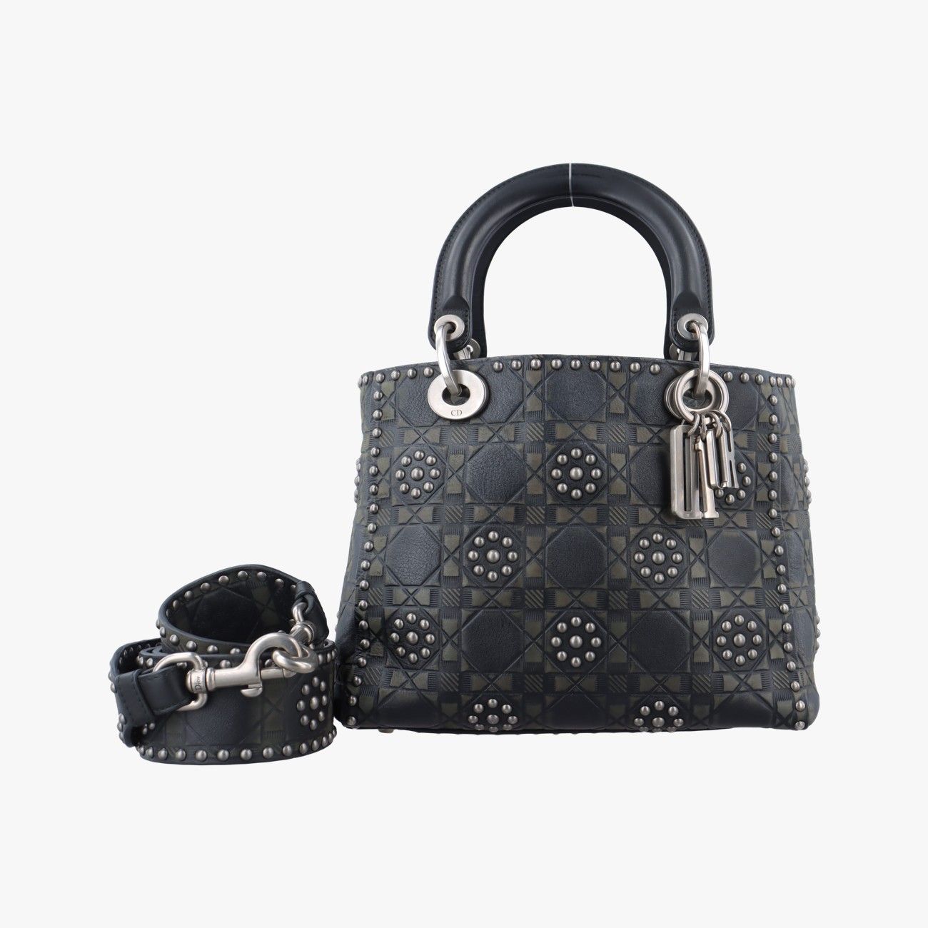 クリスチャンディオールChristian Diorレディディオール ブラック マルチ レザー 35 MA 0187