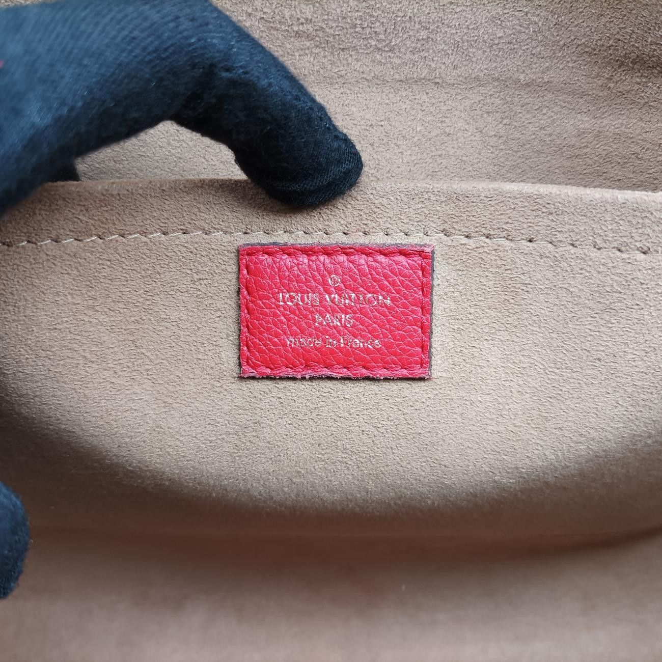 ブラウン系×コクリコ モノグラムキャンバス×カーフレザー