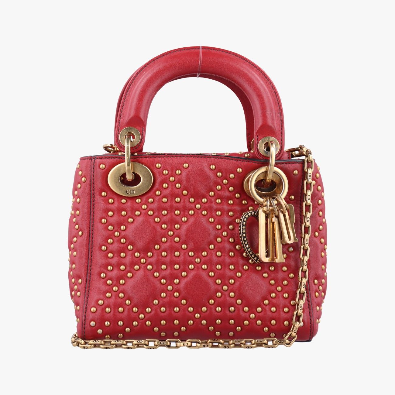 クリスチャンディオールChristian Diorレディディオール レッド レザー 04-MA-0177