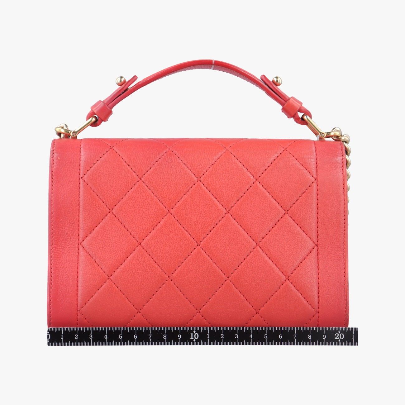 シャネルChanelクリックラベル オレンジ レザー A93701 23592928