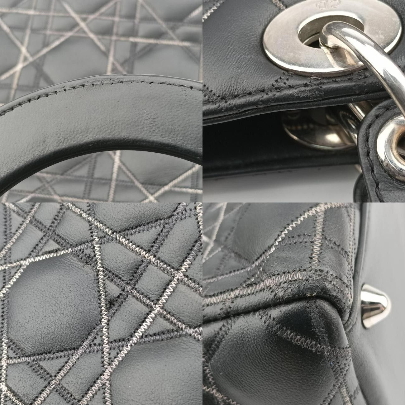 クリスチャンディオールChristian Diorレディディオール グレー ラムスキン 01-MA-0111 WWW_DECORATOM_COM_BR