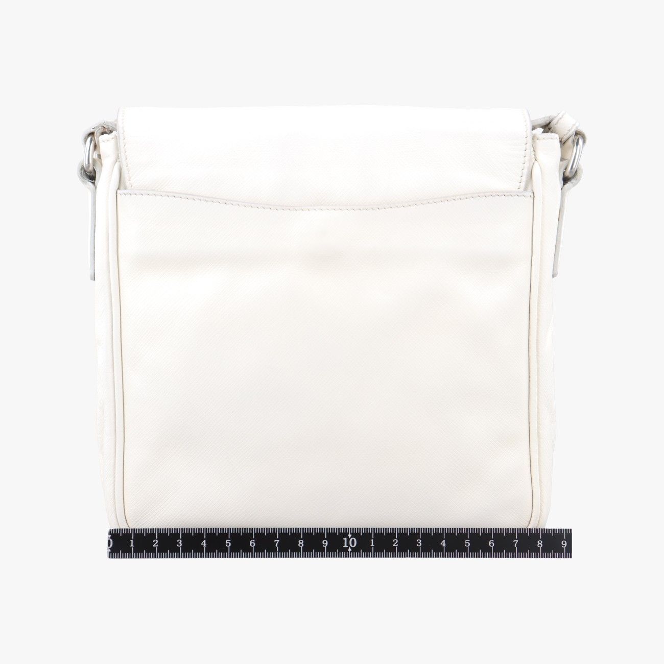 プラダPradaライグサウンドロック ブラック×ホワイト×グリーン サフィアーノレザー 27 113