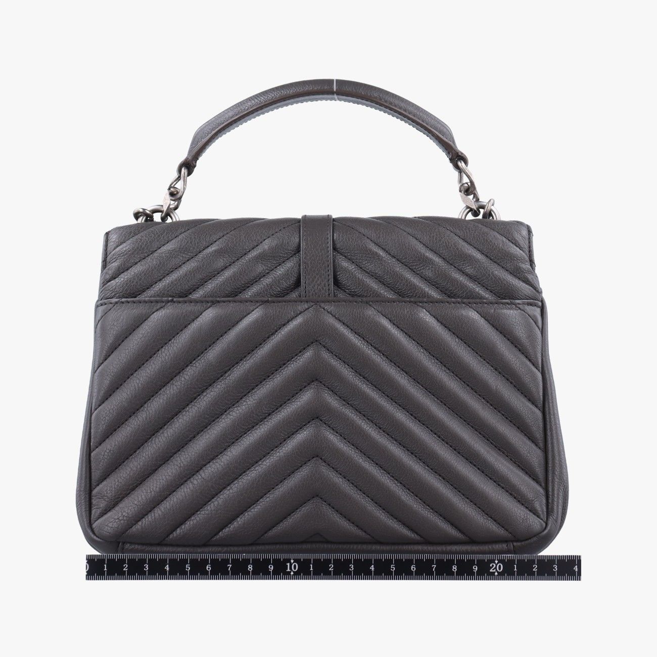 イヴサンローランYves Saint Laurentカレッジ グレー レザー 428056 PMR428056.0716