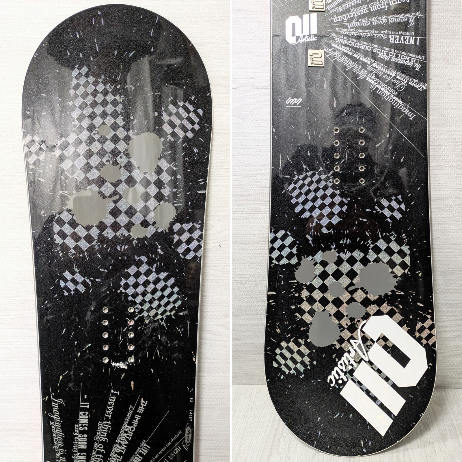 011 スノーボード Artistic アコースティック ゼロワンワン 市松模様