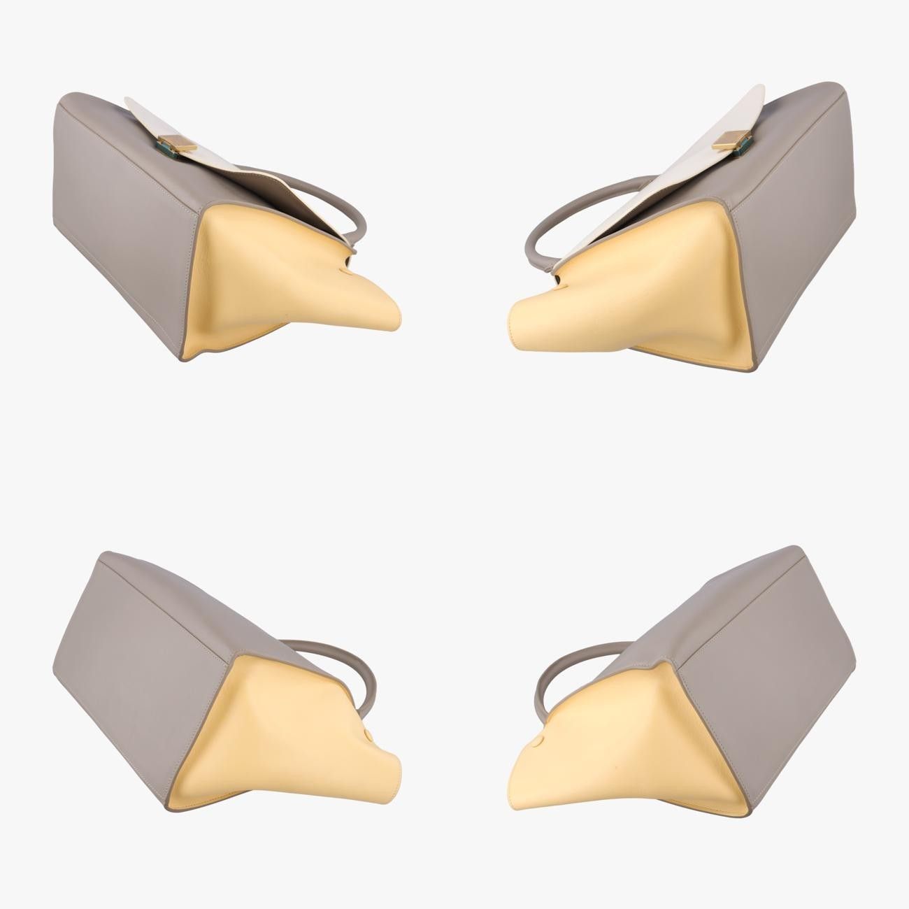 セリーヌCelineトラペーズ イエロー×アイボリー×グレー レザー S-CE-1103 DECORATOM_COM_BR