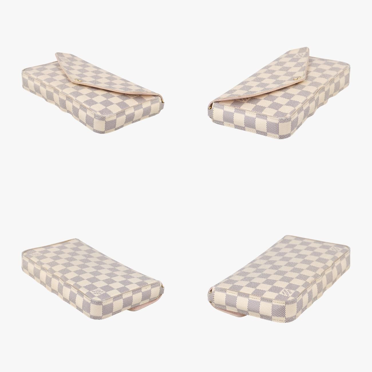 ルイヴィトンLouis Vuittonポシェットフェリシー アズール ダミエキャンバス N63106 MI2107 DECORATOM_COM_BR