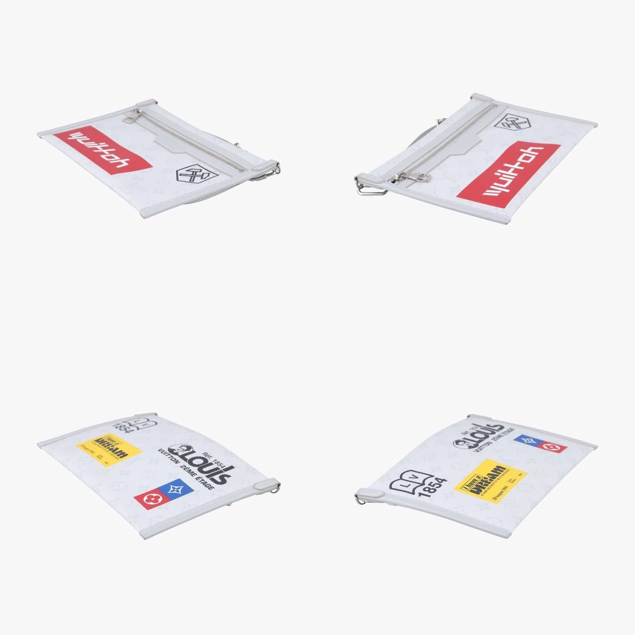 ルイヴィトンLouis Vuittonフラットメッセンジャー グレー×オレンジ モノグラムキャンバス×モノグラムデニム M 44640 CA 2139 2129 トートバッグ バッグ メンズ