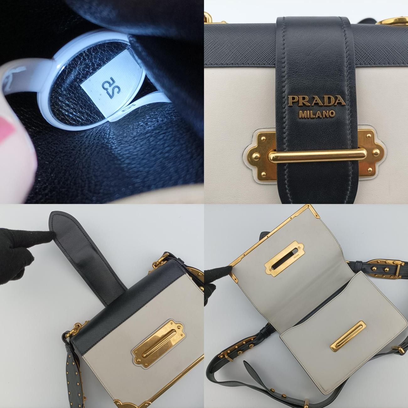 ブラック×ホワイト レザー