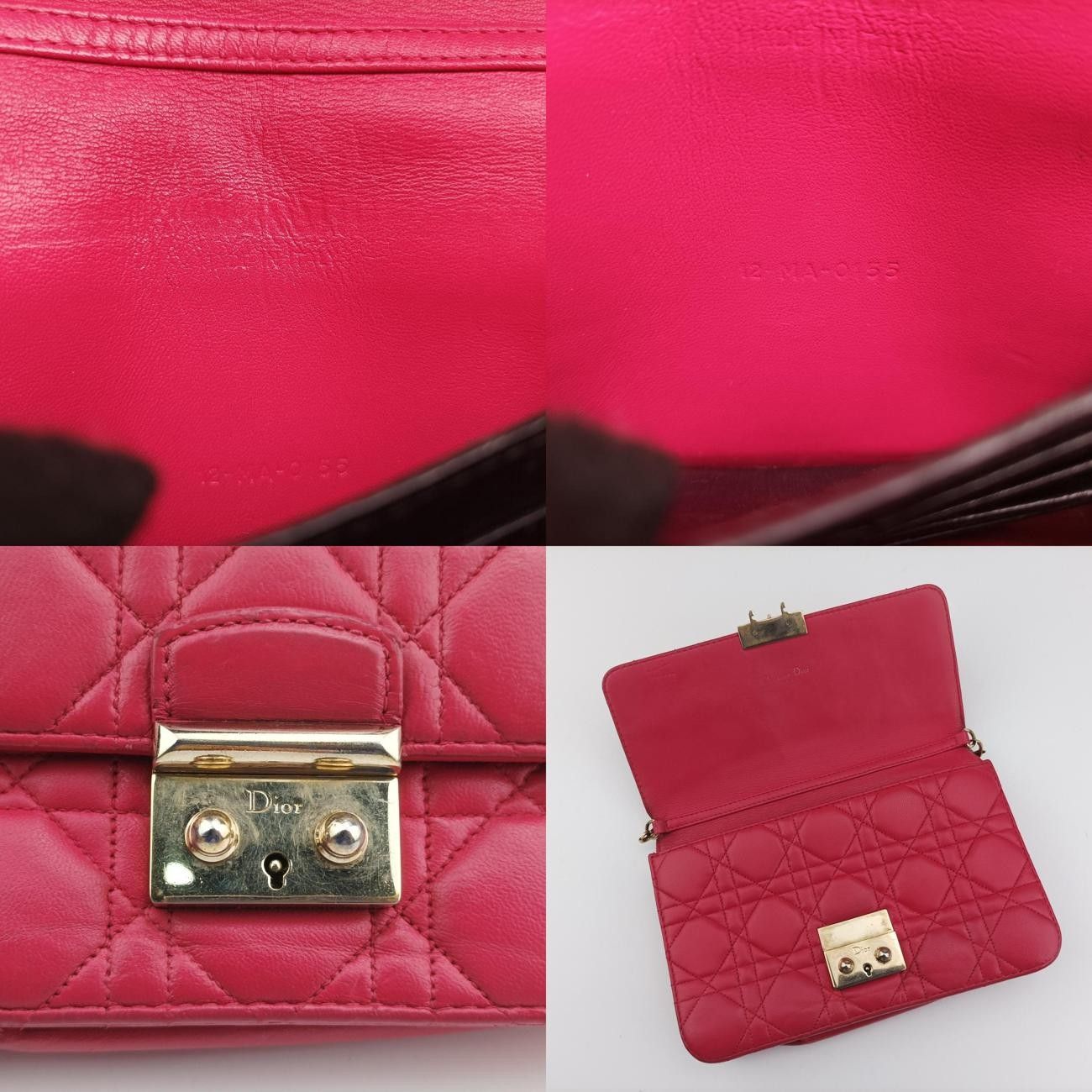 クリスチャンディオールChristian Diorカナージュ ニューロックレッドラムスキン12-MA-0155 DECORATOM_COM_BR