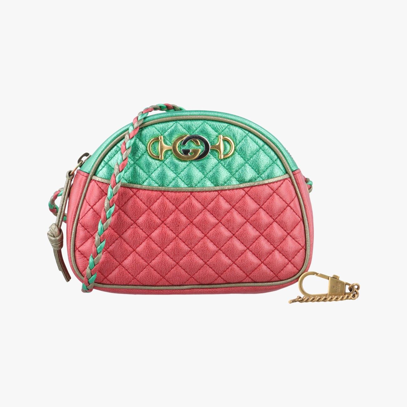 グッチGucciラミネート レッド×グリーン レザー 534951