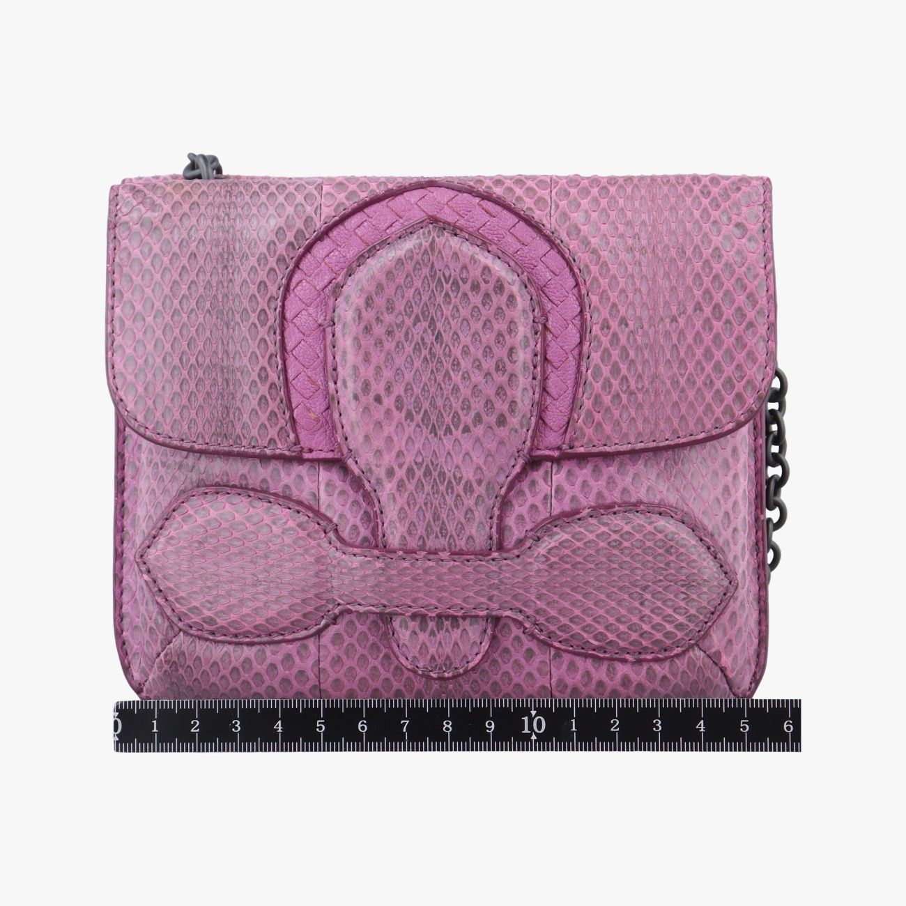 ボッテガヴェネタBottega Venetaリアルト パープル ヘビ革 B05600572T