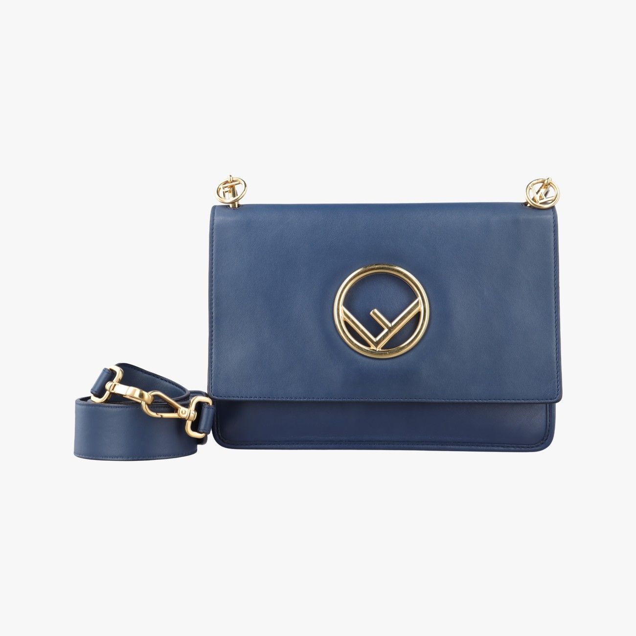 フェンディFendiキャナイエフ ブルー レザー 8BT284 8BT284 2IH 179-8241