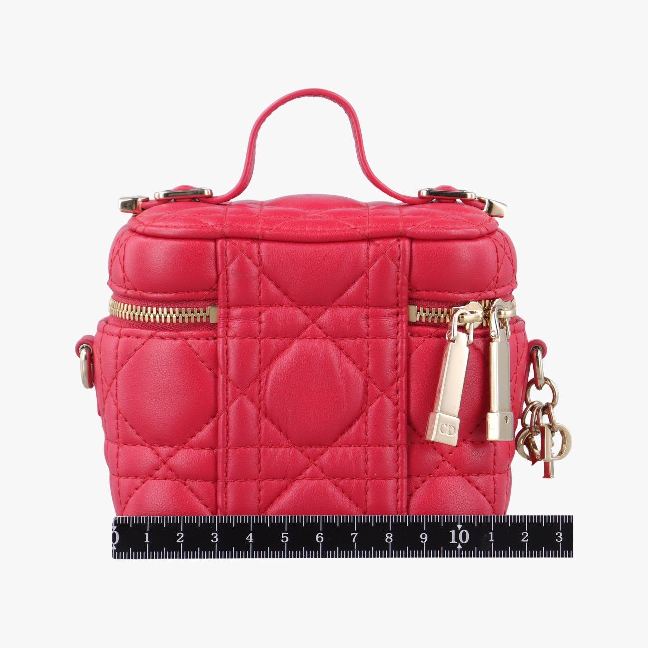 クリスチャンディオールChristian Diorレディディオールマイクロヴァニティ レッド ラムスキン 40-MA-0231