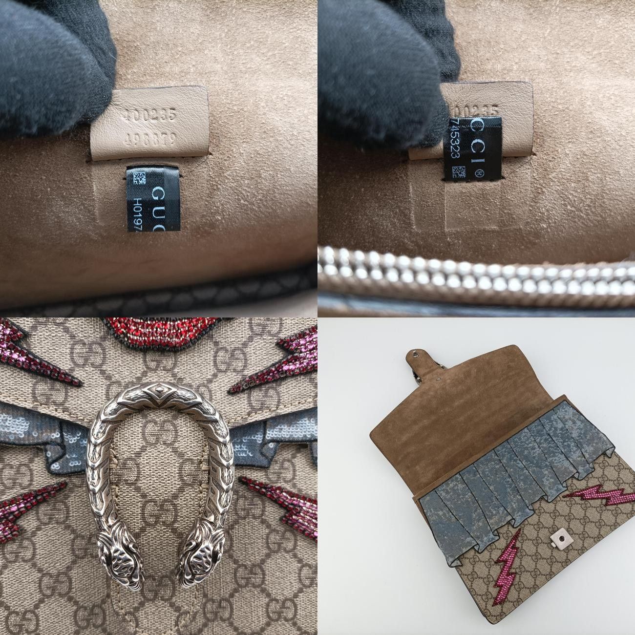  グッチGucciディオニュソス ベージュ×マルチ PVCコーティングキャンバス 400235 メッセンジャーバッグ ショルダーバッグ