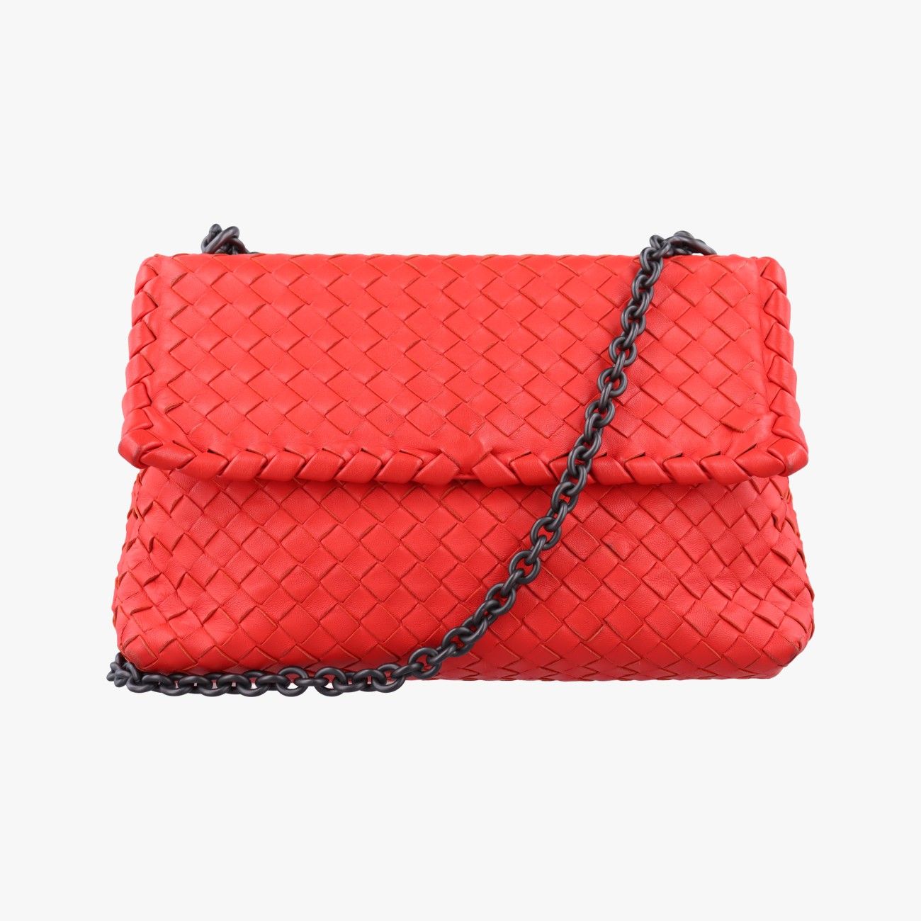 ボッテガヴェネタBottega Venetaイントレチャート オリンピア レッド ラムスキン B05597729I